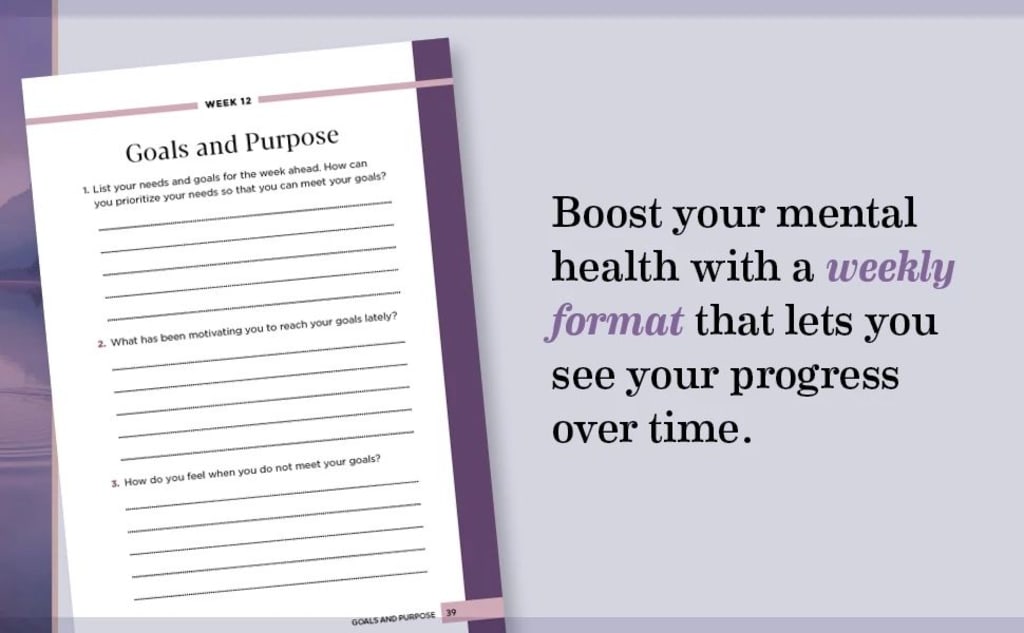 52-Week Mental Health Journal: Guided Prompts and Self-Reflection to Reduce Stress and Improve Well-Being
